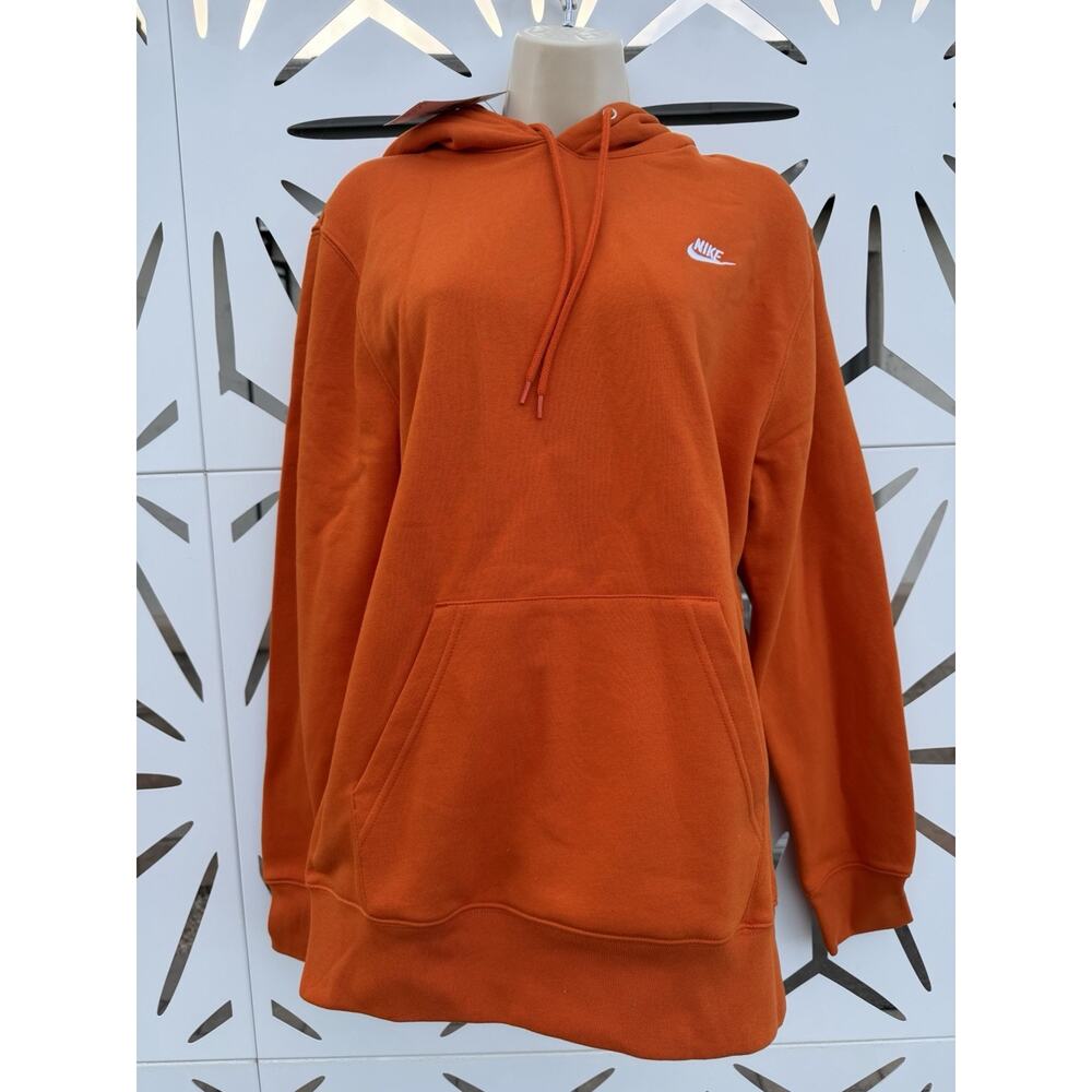 Nike‎ Sportswear Club Fleece Pullover Hoodie Orange Men’s Small NWT